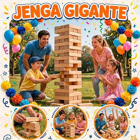 Juegos de feria: jenga gigante